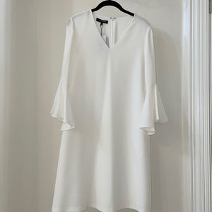 Lafayette 148 NY Off-White Bell Sleeve Dress Sz S